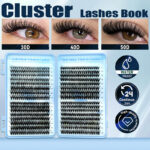 False eyelash set cross-border trade eyelash book D-curve Amazon segmented self-lash extension kit - A-JMS