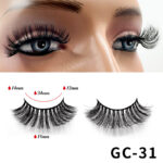 Overseas trade cross-border dense curly seven pairs pink blister box, fiber false eyelashes, wholesale European and American eyelashes long - GC-31