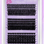 European and American cross-border bestseller 40-100D curved single-cluster false eyelashes DIY segmented thick curly eyelashes large capacity - Purple bowl tray false eyelashes