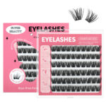 Cross-border Barbie mixed no-glue false eyelashes, European and American thick, large capacity, segmented comic simulation lazy eyelashes - 6-row glue-free + pure wild (60 clusters)