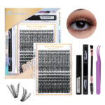 DIY Sectional False Lashes 14 Rows Large Capacity Set 30D 40D Combination Hot Melt False Lash Kit - 14-row 30/40P brown packaging (simulated wool #)