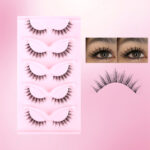 5D Fluffy Transparent Stem False Eyelashes, Large Capacity 5-Pair Set, Invisible and Seamless, Natural Firm Stem, Natural Fluffy - 3