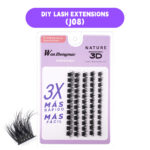 Factory direct supply 5-row 3D simulation natural hot-melt cluster lashes 10p 20p 30p 40p, comic-style lashes in multiple lengths - 3D-J08