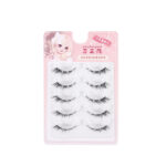 10 Rows Bulk Spiky False Lashes Pure Desire White Moonlight Lazy Three-Step Pure Wild Little Devil Mix - Light欧美狐系斜飞款五对装睫毛