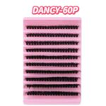 Cross-border segmented hot-melt lash clusters, large capacity DIY segmented single-cluster dense curly black stem self-applied eyelashes - MOO-60Pmix