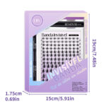 No-glue false eyelashes South American manufacturer custom 3040D cross-border false eyelashes glue type wholesale DIY eyelashes - DIY-SET-120 clusters [Autumn Maple Leaf]